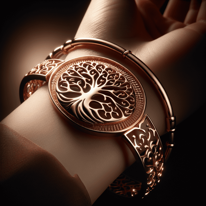 Levensboom armband rose goud
