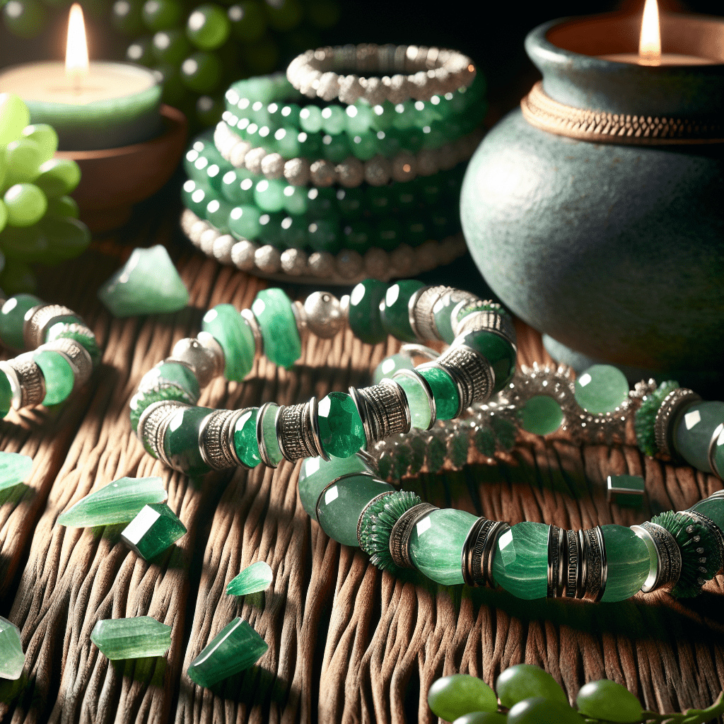 Groene Aventurijn Armband zilveren sluiting