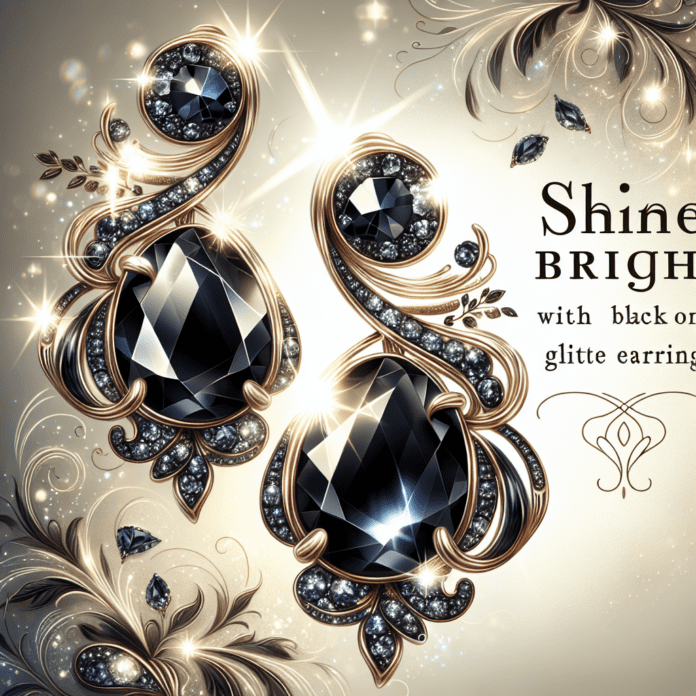 Edelsteen oorbellen zwarte Onyx glitter