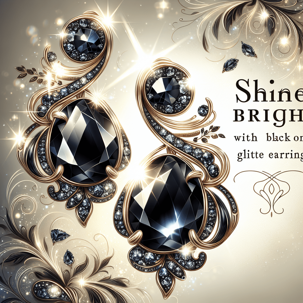 Edelsteen oorbellen zwarte Onyx glitter