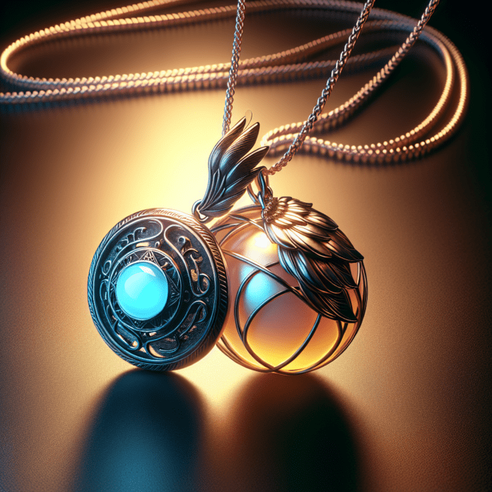 Engelen roeper bi-color ketting met gekleurde klankbal